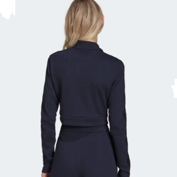 🆕 ADIDAS RETRO LUXURY CROPPED LONG SLEEVE TEE SZ  MED #HL0056 - Picture 6 of 6